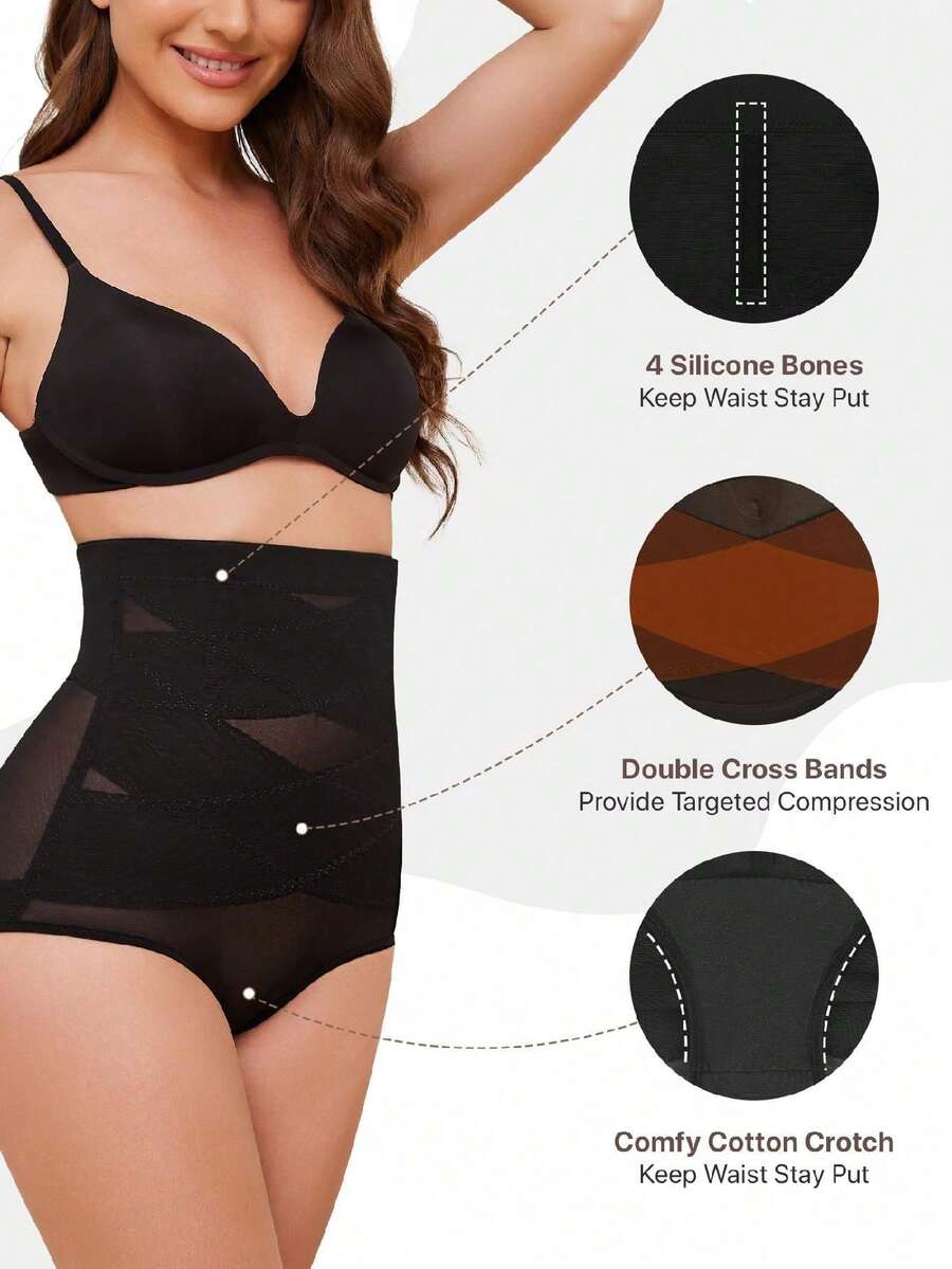 Women's Body Shaping Clothes High Waist Body Shaping Clothes Super Tight Belt Abdomen Body Shaping Clothes - 黑色 - 查看 1