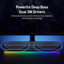 PHILIPS 适用于台式笔记本电脑的无线电脑扬声器、带彩色 LED 灯的 PC 条形音箱、带隐藏按钮音量控制的小型扬声器、适用于 Windows PC 的立体声音响