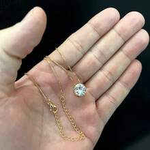 Point Of Light Necklace With Crystal Zirconia 18K Gold Plated – Delicate, Sophisticated And Antiallergic - 金黃色 - 查看 4