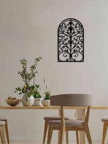 1pc Ornate Metal Window Frame & Arch Wall Sculpture - Rustic Baroque Style Gothic Decor For Living Room, Creates Stunning Cathedral-Inspired Accent Wall,Suitable For Modern Home Decor, Home Decoration, Room Decor, Bedroom Decor - Nhiều màu - Xem 9