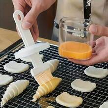 2 件套硅胶涂油刷套装带油容器，创意油刷带油壶，适用于烘焙烹饪烧烤露营户外野餐，厨房配件 - 彩色 - 查看 4