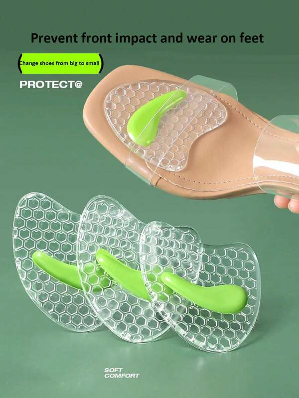 1 paire de coussinets pour l'avant-pied d'été pour femmes - Coussinets antidérapants pour talons hauts, coussinets de soins pour les pieds auto-adhésifs et rafraîchissants