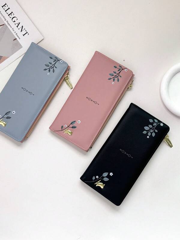 Women's Long Printed Wallet Minimalist Fresh Long Style For Women Money Wallet Purse Wallet Long Wallet