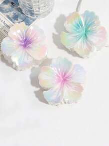 6/1 buc. Clame de păr colorate, crețe, cu gheare și plumeri, cu agrafe în formă de floare, pentru accesorii de păr la modă. Stil retro pentru doamne. Clame de păr laterale sau pe jumătate, potrivite pentru femei. Potrivite pentru purtare zilnică, petreceri, ținute de serviciu, călătorii, accesorii de coafură. Ornamente de păr pentru femei. Ziua Mamei, carnaval., Chestii școlare, facultate.