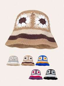 1pc  Street Hip-Hop Red Fisherman Beanie Knit Hat With CAKE Letter, Female Warm Headband Hat Handmade Crochet Wave Edge Ruffle Hat,Autumn/Winter Cute,Men's Vintage Street Style Knitted Hat Fashion Cool Bucket Hat Autumn And Winter Fashion Hat