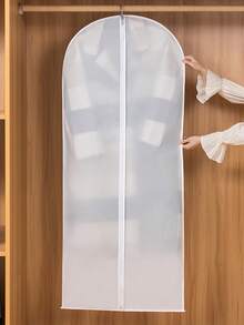 5pcs/Set Clothes Dust Cover, Household Transparent Waterproof Coat And Suit Hanging Bag, Hanging Clothes Dust Bag