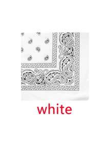 1pc Polyester Paisley Neckerchief, Versatile Bandana, Hip Hop Rock Outdoor Headwear, Mask Accessory, Scarf For Cycling Hiking Windproof Sun Protection, Unisex Lightweight Woven Headband, Machine Washable & Dry Clean, Cool Fashion Headwrap