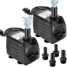 GROWNEER 2 Packs 550GPH Submersible Pump 30W Ultra Quiet Fountain Pump, 2000L/H, With.2ft High Lift, 3 Nozzles Aquarium, Fish, Pond, Hydroponics, Statuary - 1 - View 1