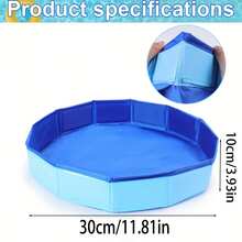 1pc Foldable Cat/Dog Swimming Pool - Portable PVC Pet Pool And Bathtub, Collapsible Round For Indoor/Outdoor Use, Puppy Bath Tub, Cats, Small Dogs