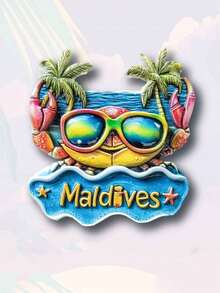 1 件 2025 新款马尔代夫冰箱贴创意 3D 树脂旅行纪念品磁性装饰品家居装饰时尚风格 - 彩色 - 查看 17