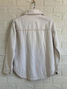Famininas Drop Shoulder Denim Jacket - 白色8389# - 查看 3