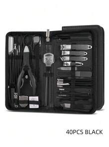 Kit Profissional de Cortadores de Unha, Conjunto de Manicure, Ferramentas de Cuidados com os Pés, Conjunto de Cuidados com as Unhas em Aço Inoxidável para Homens e Mulheres, Presente, Adequado para Ferramentas de Manicure de Viagem