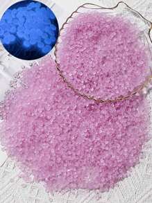 500pcs Luminous Sand, Horticultural Aquatic Landscape Fluorescent Stone, Mini Luminous Resin Stone, Used For Succulent Resin Luminous Rocks, Garden Decoration, Micro Landscape, Bonsai Decoration, Passageway, Aquarium,Vase Filler,Flower Pots,Vase Decorations, Fish Tank Decorations, Props For Wedding Arrangements Gifts Birthday Graduation
