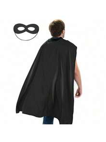 Maklulu Solid Color Non-Woven Fabric Adult Superhero Capes And Masks - For Adult Superhero Cape Superhero Party Capes Superhero Costume, Party Dress - Style a - View 3