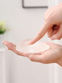 2 Pcs Transparent Silicone Push-Up Bra Inserts, Reusable Soft Bra Cups To Enhance Bust Lift For Bras, Swimwear, Bikinis, Helping Lift And Enhance Bust, Washable Silicone Material, Bra Accessories For Evening Gowns And Party Wear - Multicolor - View 6