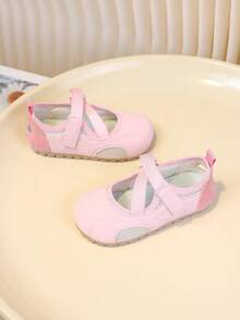 1 双儿童百搭新款舒适软底休闲平底鞋,适合户外、度假、跳舞、上学、四季 - 粉色 - 查看 4