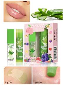 Fruit Lip Oil Lip Balm Gift Set Soft Moisturizing Lip Care To Prevent Dry And Cracked Lips Lip Balm Water Light Lip Oil