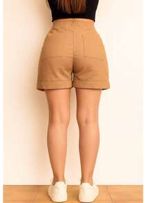 Short de lino - Caqui - Ver 8