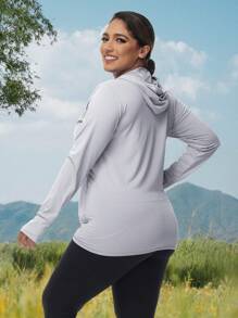 2025 Plus Size Women's Simple Daily Regular Long Sleeve Jacket Sun Protection Clothing