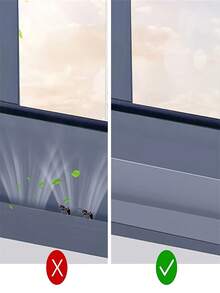 1 rollo de cinta selladora a prueba de viento y polvo para ventanas, puertas, caravanas, baños, cocinas, protección contra el aire y el agua al aire libre. Tira adhesiva de sellado climático a prueba de frío para el hogar, cocinas y baños - transparente - Ver 10