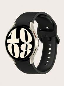 1pc Unisex Plain Quick Release Silicone Smartwatch Strap Compatible With Samsung Watch 7/6/5/4, Compatible With 40mm/42mm/43mm/44mm/45mm/46mm/47mm