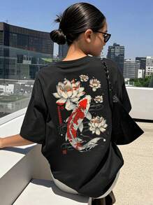 1pc Girls' Casual Round Neck Letter Print Short Sleeve T-Shirt, Summer Student Youth Wear - Minimalist English Graphic Tee Stimulates Imagination And Self-Expression