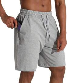 VN-Men's Plus Size ShortsVN-Men's Plus Size Shortsn's Lounge Shorts With P Poets Loose-Fit Jeey Shorts Running,Workout,Tining, Basketbashorts Menshorts Men - 605 灰色 - 查看 8