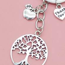 生命之树钥匙扣，金属钥匙圈，钱包，背包，车钥匙配件，感恩节，毕业典礼，教师节礼物，学校用品