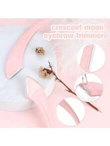 2pcs Eyebrow Trimmer Set, Stainless Steel Angled Eyebrow Razor With Comb, Suitable For Beginners, Any Skin Type, Unisex Hair Removal Tool - White - View 9