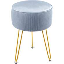 Round Dressing Table Stool Vanity Seat Comfortable Stool For Dressing Table - Blue - View 6
