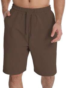 VN-Men's Plus Size ShortsVN-Men's Plus Size Shortsn's Lounge Shorts With P Poets Loose-Fit Jeey Shorts Running,Workout,Tining, Basketbashorts Menshorts Men - Brown - View 11