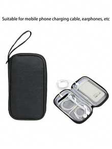 1 Peça Bolsa de Armazenamento Digital Multifuncional, Organizador de Cabos para Power Bank, Cabos, Pen Drive USB, Fones de Ouvido, Carregador, Caixa de Armazenamento à Prova d'Água, Carregador de Laptop, Mouse, Presente de Natal e Dia dos Namorados