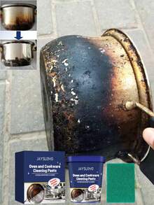 JAYSUING 100g Stainless Steel Cleaning Paste, Grease Remover Paste, For Kitchenware Cleaning. Removes Discoloration, Rust Stains And Polishes Cookware. Great Gift For Family And Friends (Random Delivery Of New And Old Models)