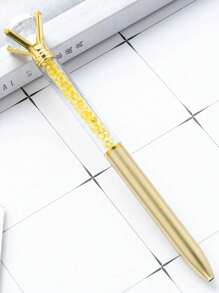 2pcs Custom Wedding Crystal Pen With Velvet Sleeves, Custom Laser Engraved With A Heart Or Wedding Ring For Your Wedding Day Guests, Personalised Custom Engraved Blue Ink White & Silver Wedding Signing Ballpoint Pen Premium Signature Marriage Pen, Presentation Name Option, Durable, Colorful, Cute, Adorable, Funny, Kawaii, Y2K, Stylish, Unisex, Casual, Custom, Personalized, Unique, Customized, Ideal Gifts For Him, Ideal Gifts For Her, Her, Boyfriend, Girlfriend, Family, Friends,School Supplies,Back To School,School Gift,For Office,For School,For Classroom,For Teacher Gifts,For University,For Colleague,For Dorm Rooms,For Teacher,For Boys And Girls,For Teenagers,Junior High School Students,Middle School Students,High School Senior High School Students,College Students,University Students,Freshman,Sophomore,Underclassmen