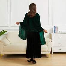 Women's Velvet Shawl And Wrap Wedding Bridal Bridesmaid Outwear Evening Party Prom Dress Accessories Scarf - Màu xanh lá cây đậm - Xem 9