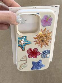 1 pieza Funda de teléfono suave, a prueba de caídas y antideslizante con diseño de sol y estrellas del universo, impermeable, compatible con Apple y otros teléfonos