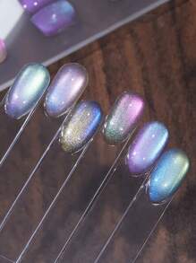 NAI SHI指甲油/12ML容量2025新款情人节礼物春夏秋冬新款冰岛极光星空珍珠黄蓝绿紫色玻璃珠猫眼凝胶指甲油