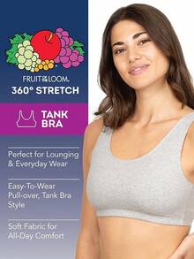 Women's Built Tank Style Sports Bra Value Pack Push Up Bras - 黃昏/白色/腮紅/灰色石楠花 - 查看 5