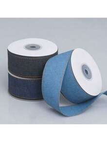 2码装可选：2厘米/2.5厘米/4厘米宽，双缝牛仔布饰边/无弹力，牛仔包边带，适用于手工珠宝、发饰、领结、牛仔背带裤/长裤、服装装饰