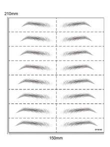 1pc 6D Eyebrow Tattoos Sticker, Semi-Permanent Waterproof Eyebrow Tattoo, Makeup Eyebrow Sticker