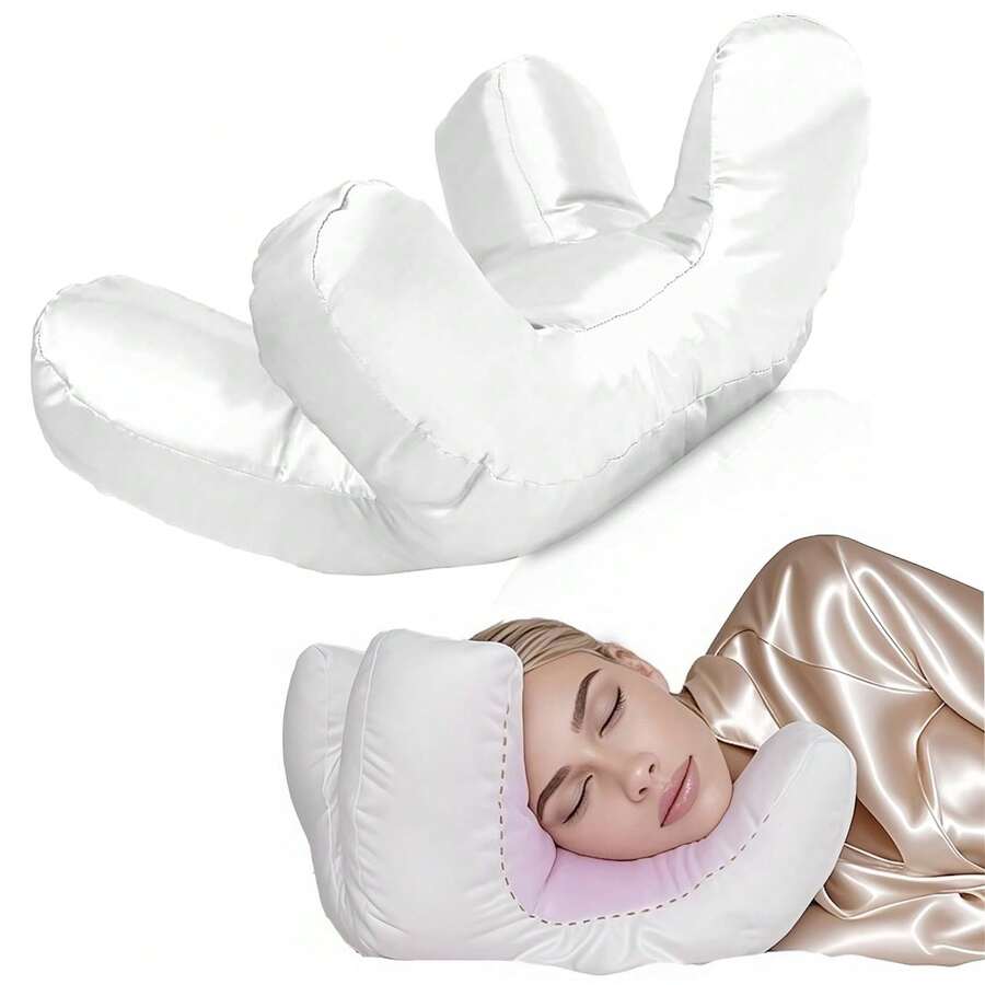 Anti-Wrinkle Face Pillow For Side And Back Sleepers, Beauty Facial Support Pillow To Reduce Sleep Lines And Prevent Aging - trắng - Xem 1