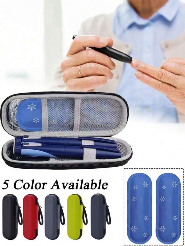 Insulated Portable Insulin Cooler Bag -Friendly Cold Ice Pack Physical Cooler Box Lightweight Simple Zipper Carry Bag Diabetes Travel Case, Portable Medication Cooler Bag For Insulin Pens And Blood Glucose Monitor Supplies,Back To School Supplies, Travel Essentials, Holiday Essentials