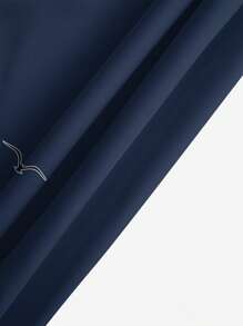 Men's Summer Navy Blue Drawstring Waist Slant Pocket Hawaiian Quick-Dry Double-Layer Mesh Lining Shorts, 3D Printed Fashion Casual Beachwear Swim Trunks