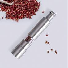 Stainless Steel Manual Mini Grinder - Press-Down Spice, Pepper & Coarse Salt Mill With Ergonomic Handle, Compact Portable Design For Fresh Grinding - No Electricity/Battery Needed, Easy-Clean Kitchen Tool For Home & Travel