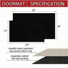 1pc 16"*24" 18"*30" Evil Eye Welcome Mat - Non-Slip, Hand Washable, Stain-Resistant, Rectangular Doormat With Rubber Backing, "GOOD VIBES" Design, Indoor/Outdoor Use, Ideal For Home Decor, Home Entrance Decor|Decorative Doormat|Rubber Backed Mat