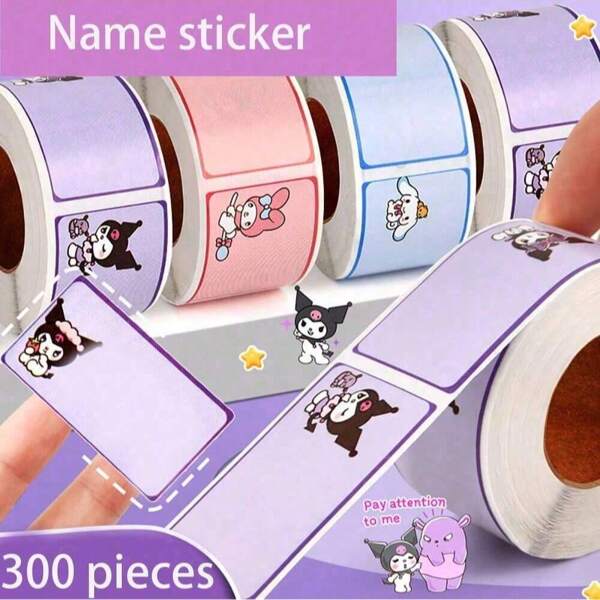 Sanrio Theme Sticker Set - Cute Stationery, Suitable For Diaries And Planners, Decorative Sticker Pack, Office, School, Painting, Students, Markings, Stationery, Boys, Girls, School Supplies, High Beauty Cartoon, Student Name Stickers Stationery Stickers Cute Handwritten Name Stickers Cardpass Account Stickers, Back To School Stickers