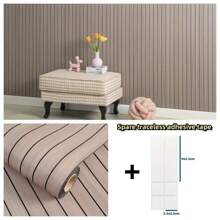1 Roll 3D Foam Wallpaper - Self-Adhesive, Thickened Sxp Stripe Pattern For Ceilings, Partitions & Curved Indoor Spaces