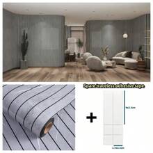1 Roll 3D Foam Wallpaper - Self-Adhesive, Thickened Sxp Stripe Pattern For Ceilings, Partitions & Curved Indoor Spaces