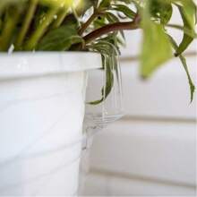 Hanging Plant Drip Tray | 5 Pieces Of Clear Plastic Flower Pots (With Hooks)| Round Pallets In A Variety Of Sizes, Can Be Used Both Indoors And Outdoors | Water Collection Function | Perfect For Flower Baskets And Pots | Garden Accessories, Hanging Plant Care | Built-In Hook | Practical Pots