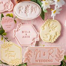 Leaf Pattern Cookie Cutter DIY Birthday Fondant Biscuit Mold Baby Shower Party Cookies Embossing Mould Dessert DIY Decor Tools Wedding Party Birthday Cake Mold
